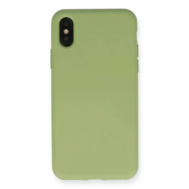 iPhone XS Max Kılıf Nano içi Kadife Silikon - Yeşil