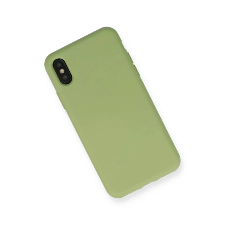 iPhone XS Max Kılıf Nano içi Kadife Silikon - Yeşil