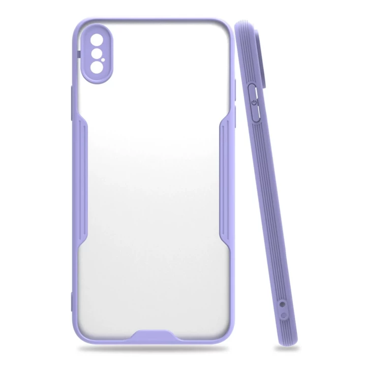 iPhone XS Max Kılıf Platin Silikon - Lila