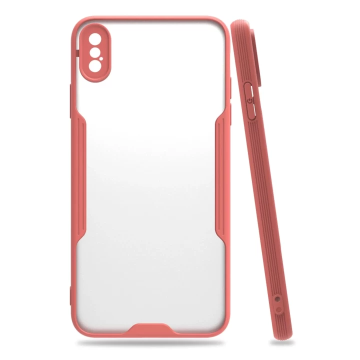 iPhone XS Max Kılıf Platin Silikon - Pembe