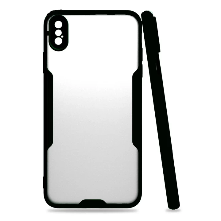 iPhone XS Max Kılıf Platin Silikon - Siyah