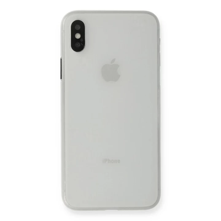 iPhone XS Max Kılıf PP Ultra İnce Kapak - Beyaz