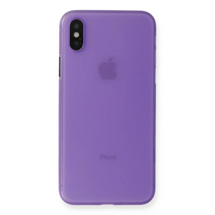 iPhone XS Max Kılıf PP Ultra İnce Kapak - Mor
