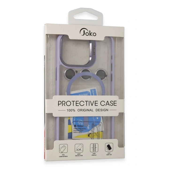 Joko iPhone 15 Pro Kılıf Roblox Lens Magsafe Standlı Kapak - Derin Mor