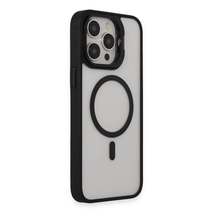 Joko iPhone 15 Pro Max Kılıf Roblox Lens Magsafe Standlı Kapak - Siyah
