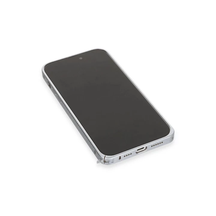 Joko iPhone 15 Pro Max Metal Bumper Mat Kapak - Gri