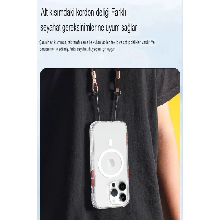 Joko iPhone 15 Pro Ramos Magsafe Kapak - Şeffaf