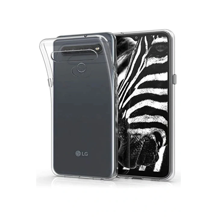 LG K41S Kılıf Lüx Şeffaf Silikon - Şeffaf