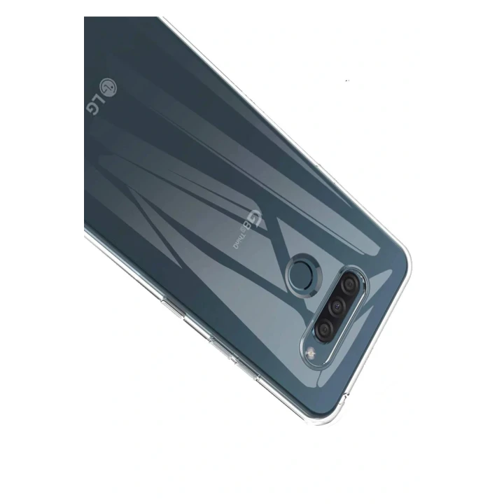 LG K61 Kılıf Lüx Şeffaf Silikon - Şeffaf