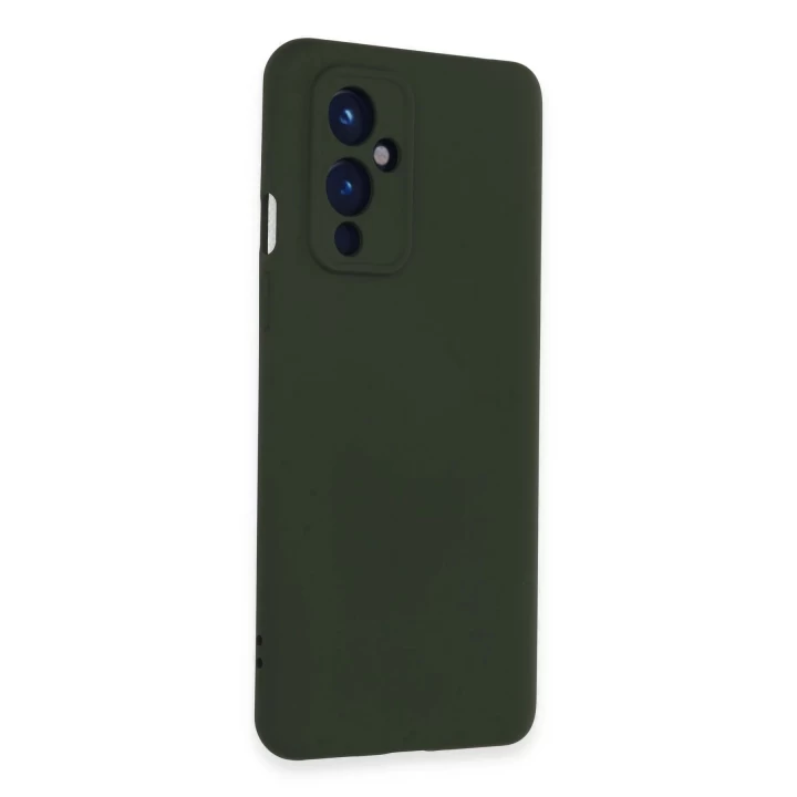 One Plus 9 Kılıf Nano içi Kadife Silikon - Koyu Yeşil