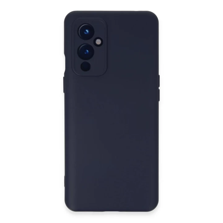 One Plus 9 Kılıf Nano içi Kadife Silikon - Lacivert