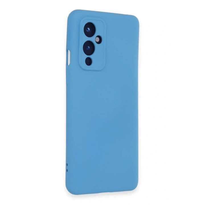One Plus 9 Kılıf Nano içi Kadife Silikon - Mavi