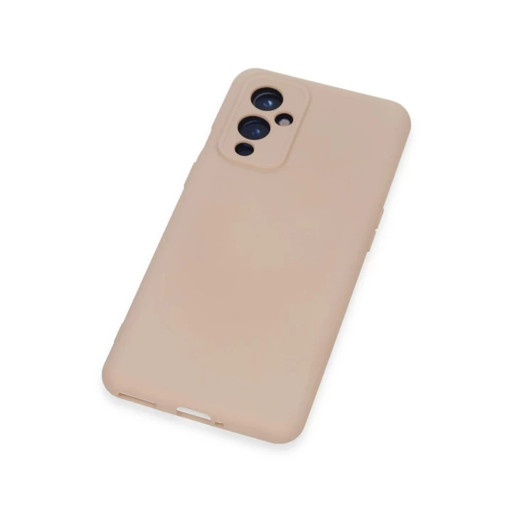 One Plus 9 Kılıf Nano içi Kadife Silikon - Pudra