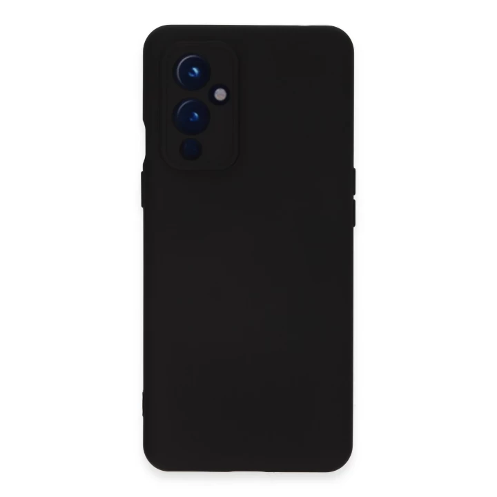 One Plus 9 Kılıf Nano içi Kadife Silikon - Siyah