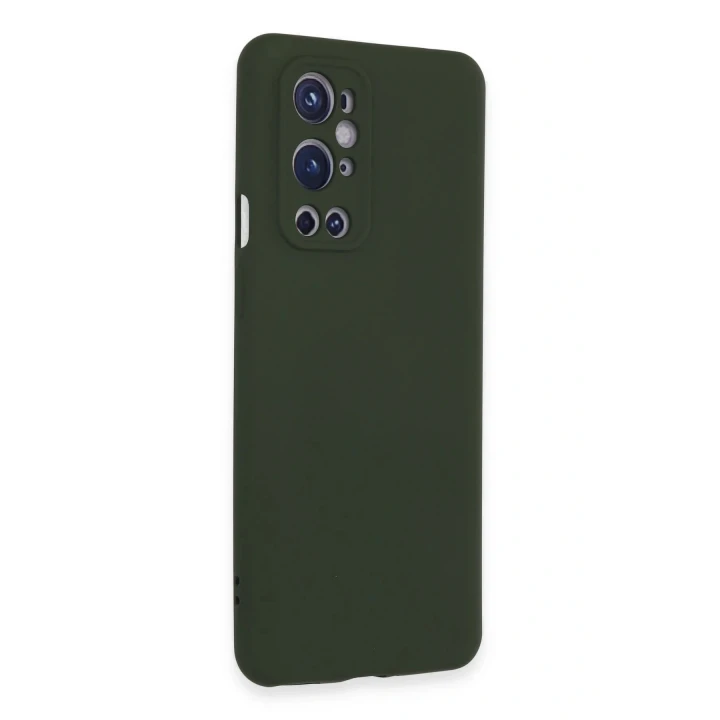One Plus 9 Pro Kılıf Nano içi Kadife Silikon - Koyu Yeşil