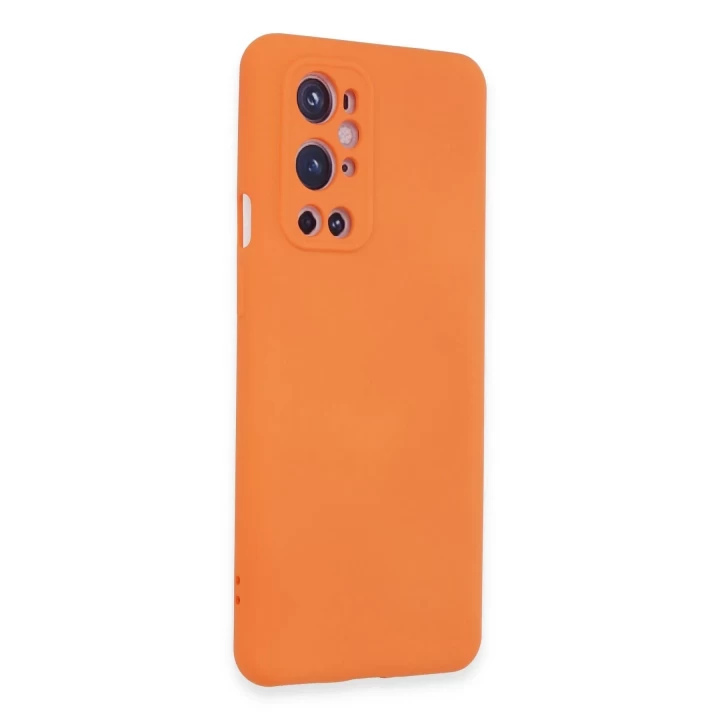 One Plus 9 Pro Kılıf Nano içi Kadife Silikon - Turuncu