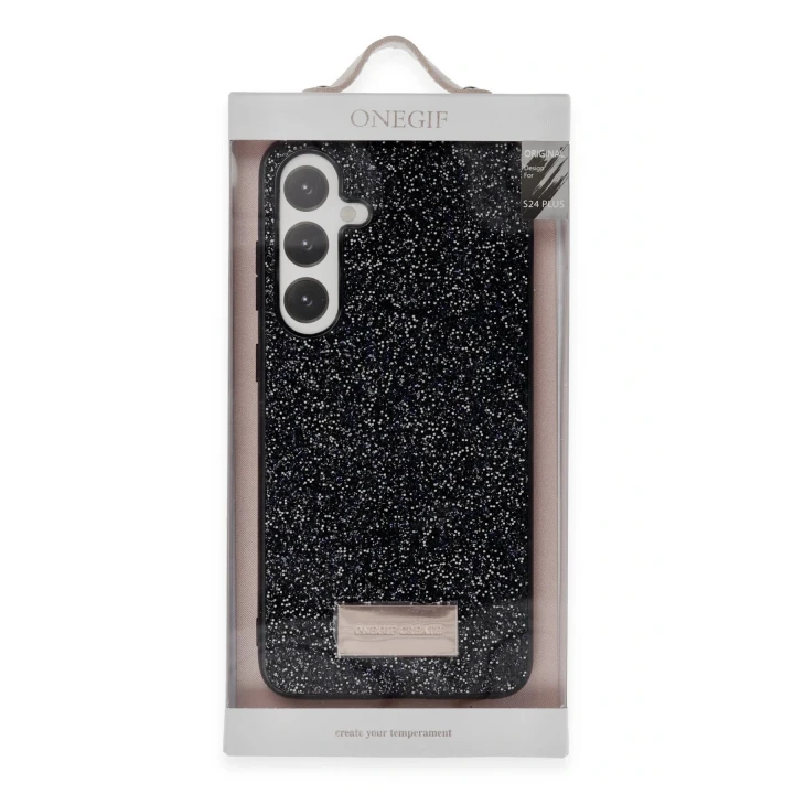 Onegif Samsung Galaxy A05S Bright Simli Kapak - Siyah