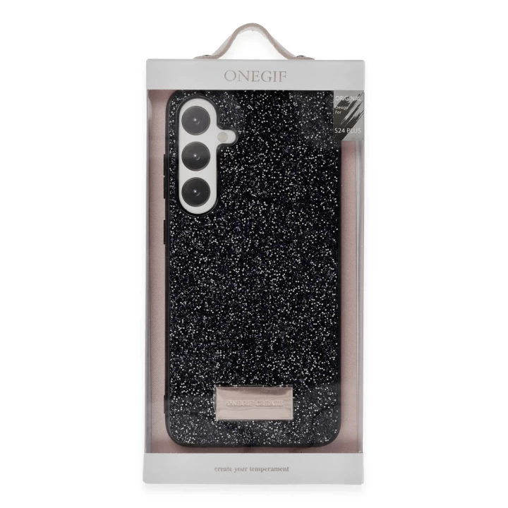 Onegif Samsung Galaxy A25 5G Bright Simli Kapak - Derin Mor