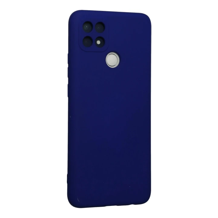 Oppo A15 Kılıf Nano içi Kadife Silikon - Lacivert