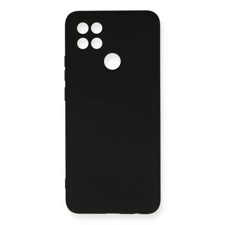 Oppo A15 Kılıf Nano içi Kadife Silikon - Siyah