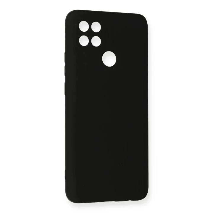 Oppo A15 Kılıf Nano içi Kadife Silikon - Siyah