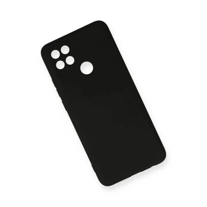 Oppo A15 Kılıf Nano içi Kadife Silikon - Siyah