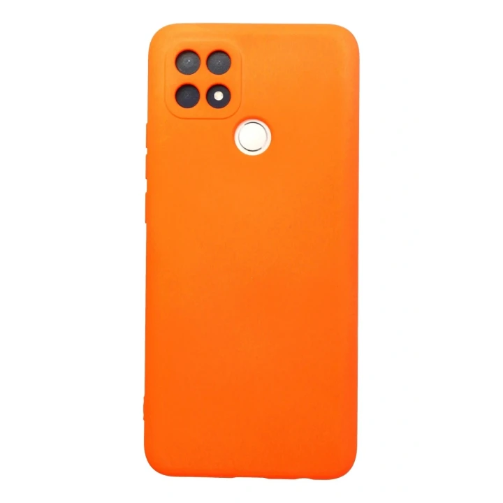 Oppo A15 Kılıf Nano içi Kadife Silikon - Turuncu