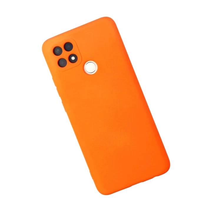 Oppo A15 Kılıf Nano içi Kadife Silikon - Turuncu