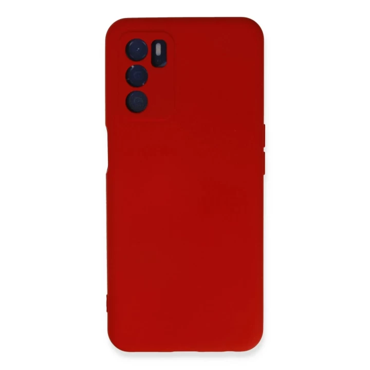 Oppo A16 Kılıf Nano içi Kadife Silikon - Kırmızı