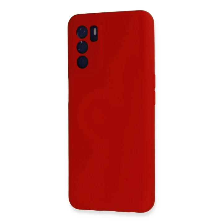 Oppo A16 Kılıf Nano içi Kadife Silikon - Kırmızı