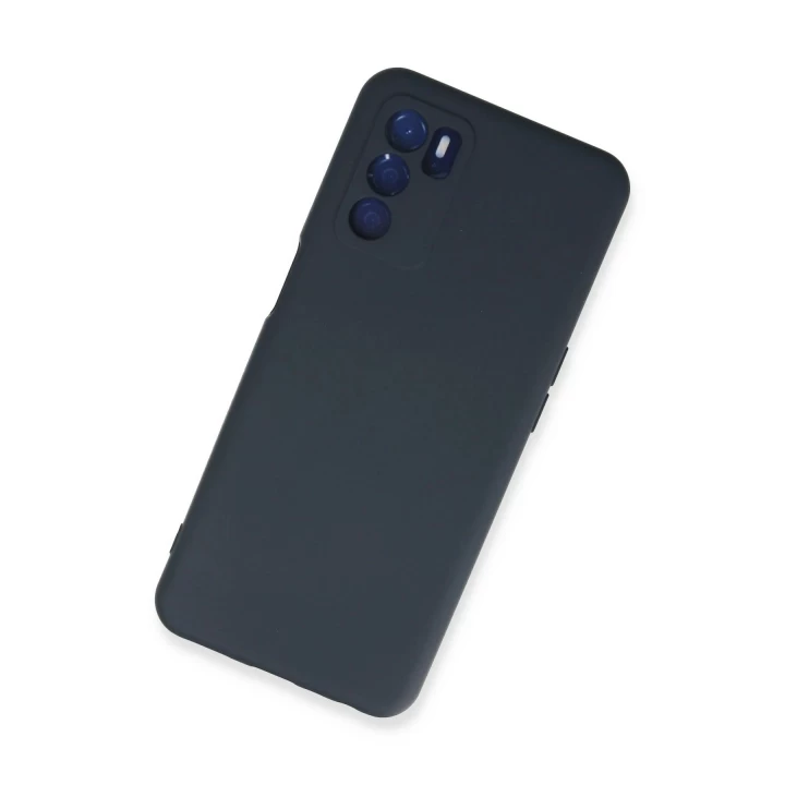 Oppo A16 Kılıf Nano içi Kadife Silikon - Lacivert