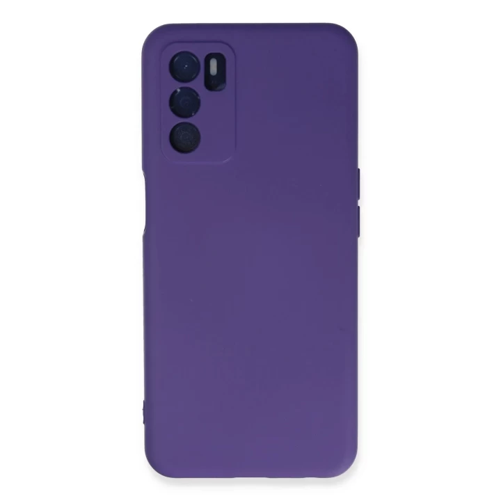 Oppo A16 Kılıf Nano içi Kadife Silikon - Mor