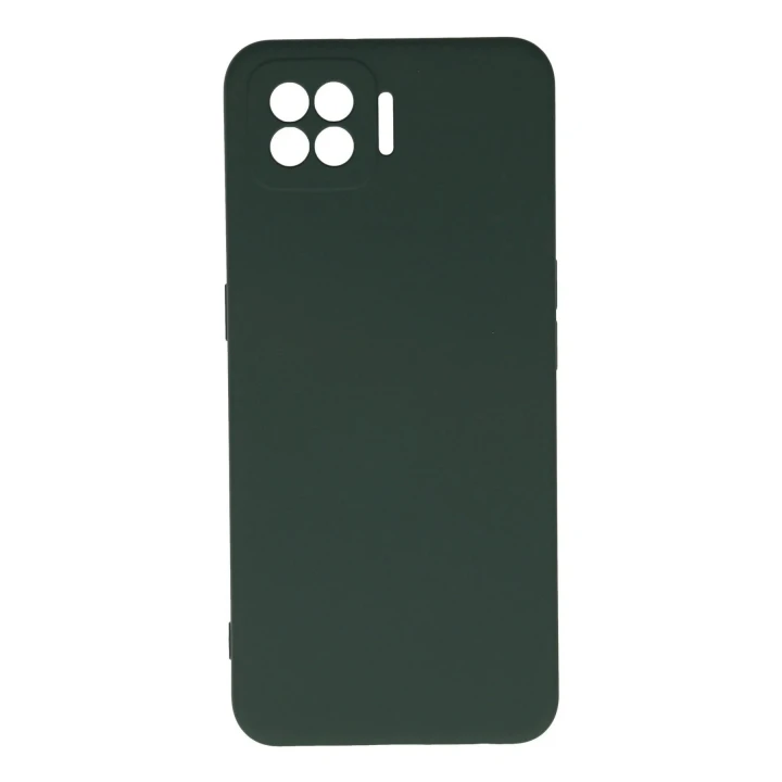 Oppo A73 Kılıf Nano içi Kadife Silikon - Koyu Yeşil