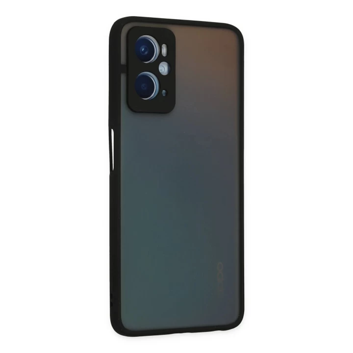 Oppo A96 Kılıf Montreal Silikon Kapak - Siyah