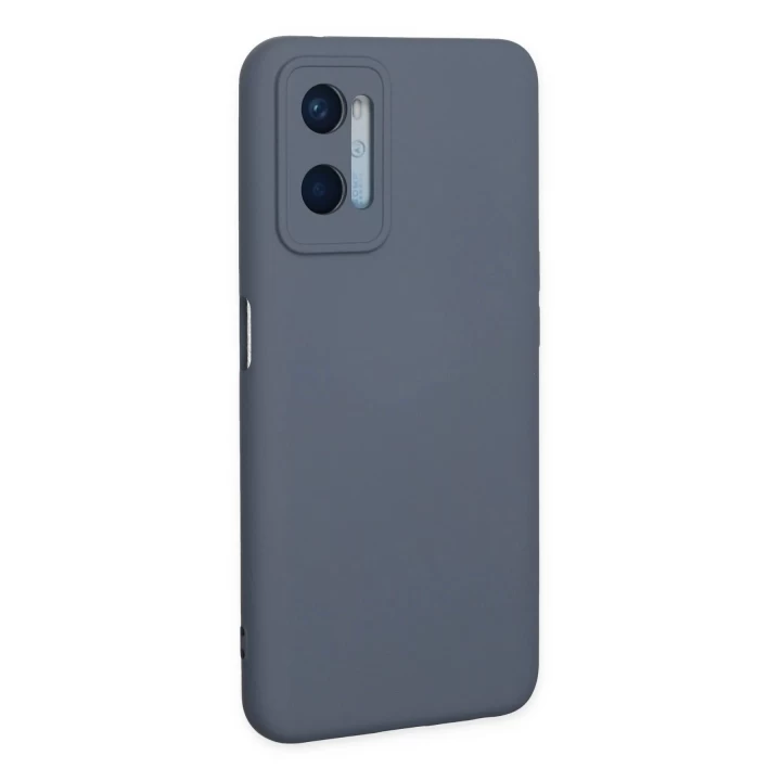 Oppo A96 Kılıf Nano içi Kadife Silikon - Gri