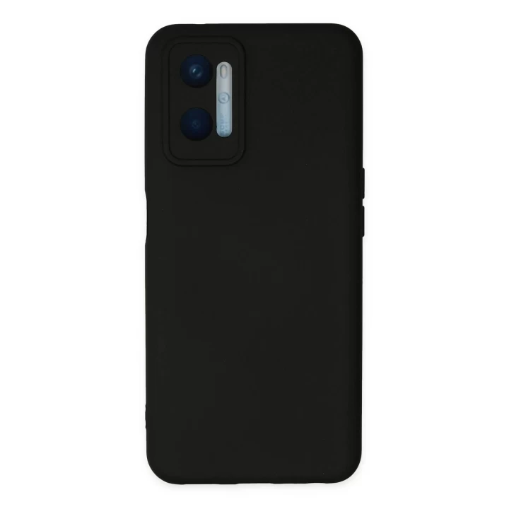 Oppo A96 Kılıf Nano içi Kadife Silikon - Siyah