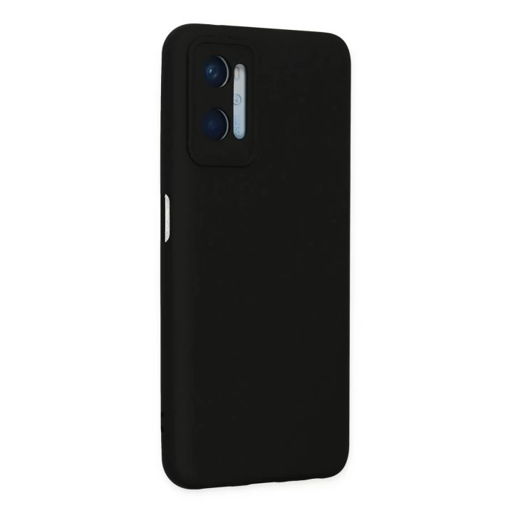 Oppo A96 Kılıf Nano içi Kadife Silikon - Siyah