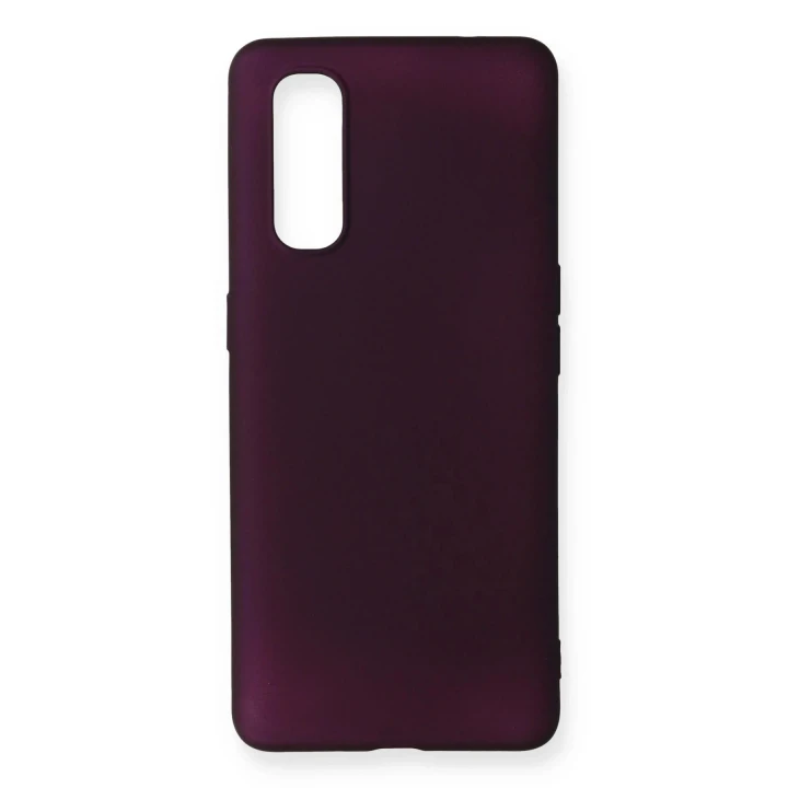 Oppo Find X2 Kılıf First Silikon - Mürdüm
