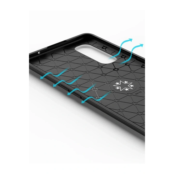 Oppo Find X2 Kılıf Range Yüzüklü Silikon - Siyah