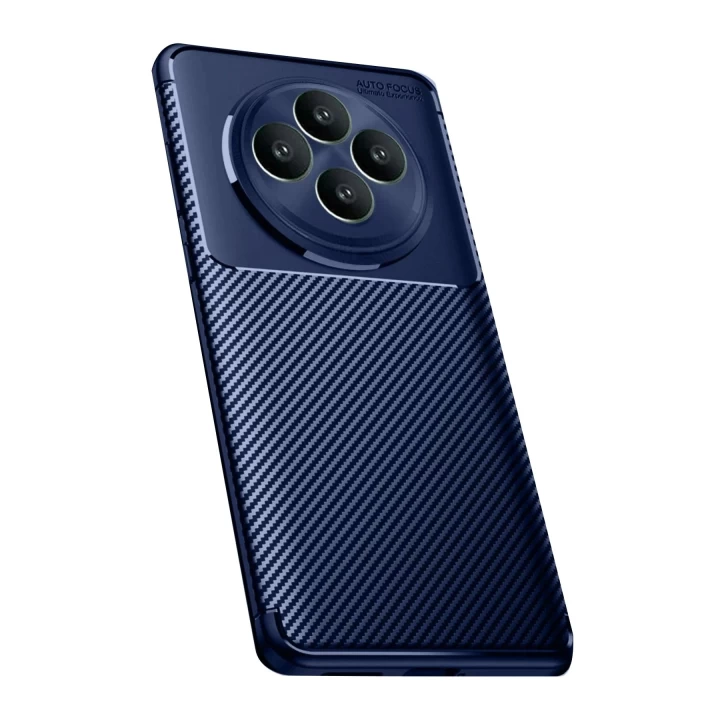 Oppo Reno 11 FS Kılıf Auto Focus Karbon Kapak - Lacivert