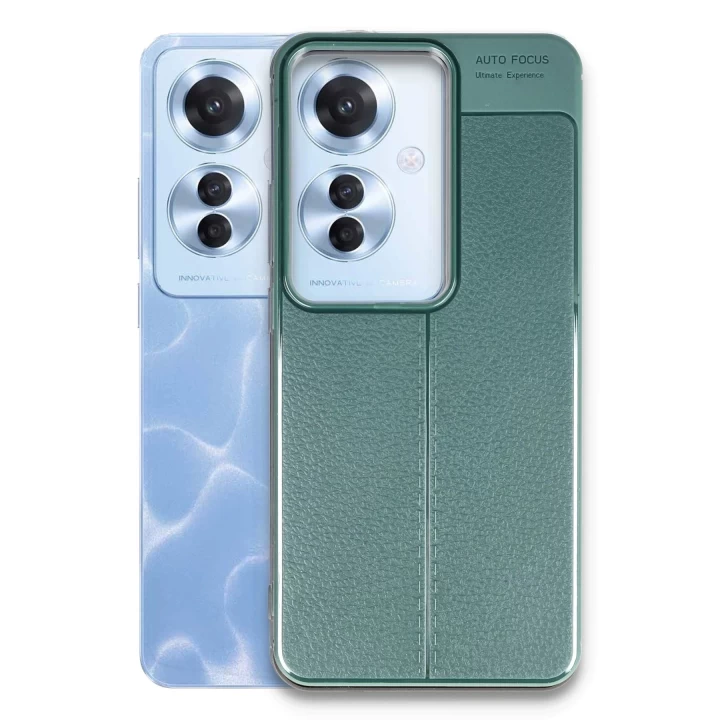 Oppo Reno 11F Kılıf Auto Focus Kapak - Koyu Yeşil