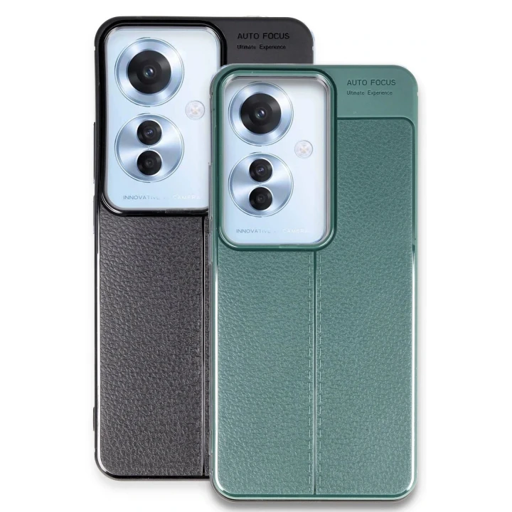Oppo Reno 11F Kılıf Auto Focus Kapak - Koyu Yeşil