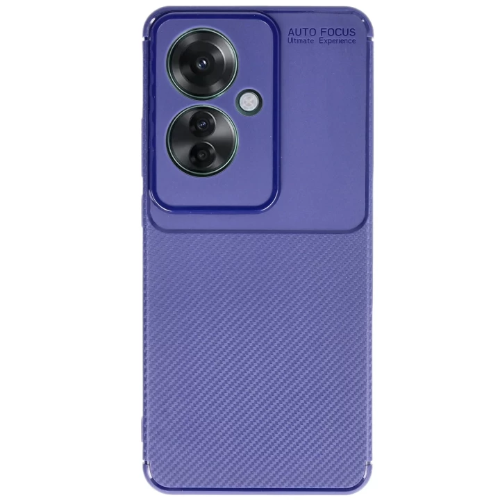 Oppo Reno 11F Kılıf Auto Focus Karbon Kapak - Lacivert