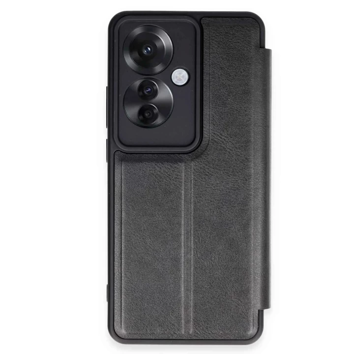 Oppo Reno 11F Kılıf Flip Cover - Siyah