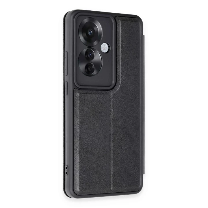 Oppo Reno 11F Kılıf Flip Cover - Siyah