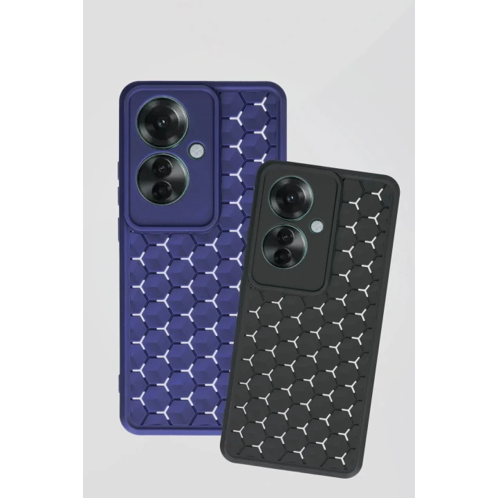 Oppo Reno 11F Kılıf Petek Silikon Kapak - Mavi