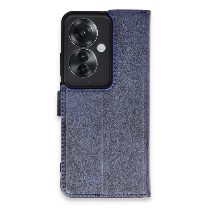 Oppo Reno 11F Kılıf Trend S Plus Kapaklı Kılıf - Lacivert