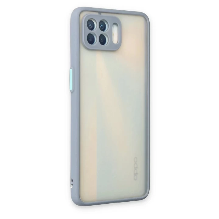 Oppo Reno 4 Lite Kılıf Montreal Silikon Kapak - Gri