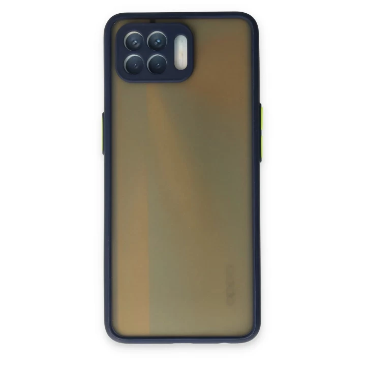 Oppo Reno 4 Lite Kılıf Montreal Silikon Kapak - Lacivert