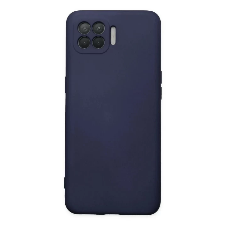 Oppo Reno 4 Lite Kılıf Nano içi Kadife Silikon - Lacivert